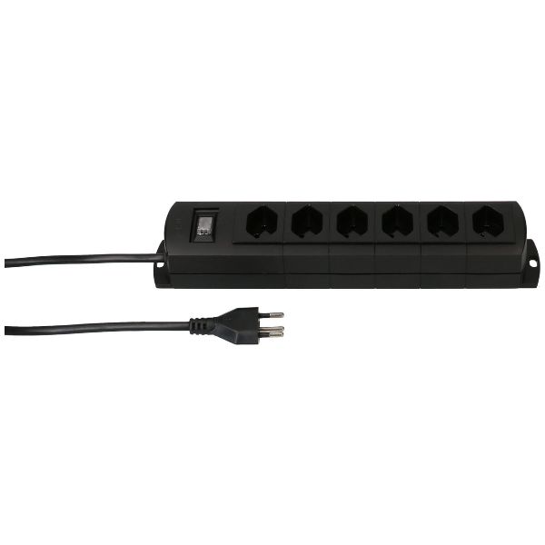 multiprise Prime Line, 6x Typ 13, noir