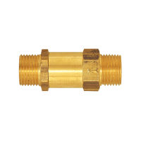 Check valve, straight-way variant, brass, G 1/4 ET, 0.2-0.4 bar