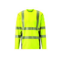 Láthatósági hosszú ujjú póló sárga