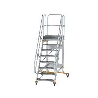 Mobilní plošinové schodiště 60° šířka stupně 800 mm 8 stupňů