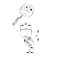 Vyměnitelná řezací hlava Ø 20 – SVQBL – VB..11 03..vlevo / f=13 / 117,5°
