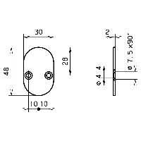 Zylinderrosette oval RZ