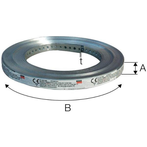 SST Feuillard perforés BAN zingué au feu