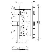 MSL Rohrrahmenschloss 1937 mit 2 Zylinderausschnitte