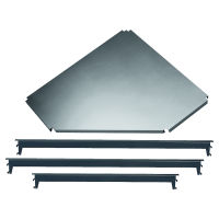 Tablette d’angle galvanisée avec jeu de traverses