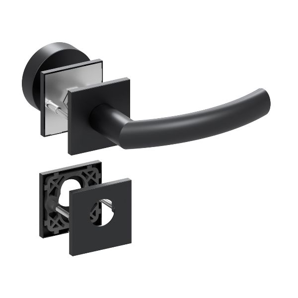 Qolibri Pullbloc® ultra Wechselgarnitur 1003 Quadratrosetten Black satin