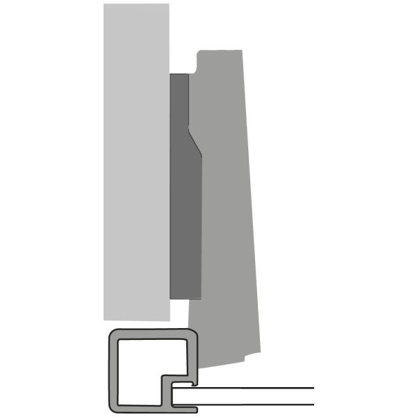 Hettich Intermat 9936 Alu Charnière d'angle pour à visser 95° nickelé