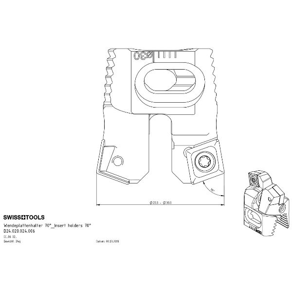 Wendeplattenhalter 70° WH1 / CC.. 06 02 ..
