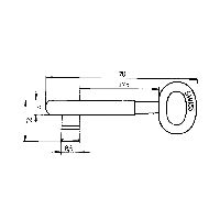 Glutz nickel-plated cipher key for mortise locks