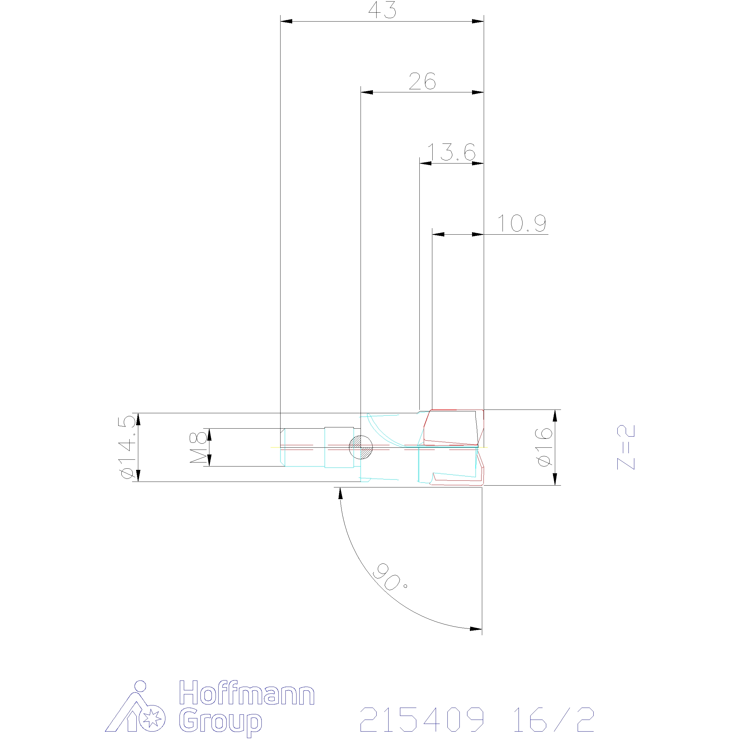 Softcut® shoulder mill with thread, for indexable inserts AO..