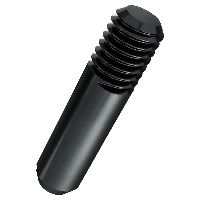 Viti con gambo con intaglio e cupola conica DIN 427 / ISO 2342-14H tempera nera