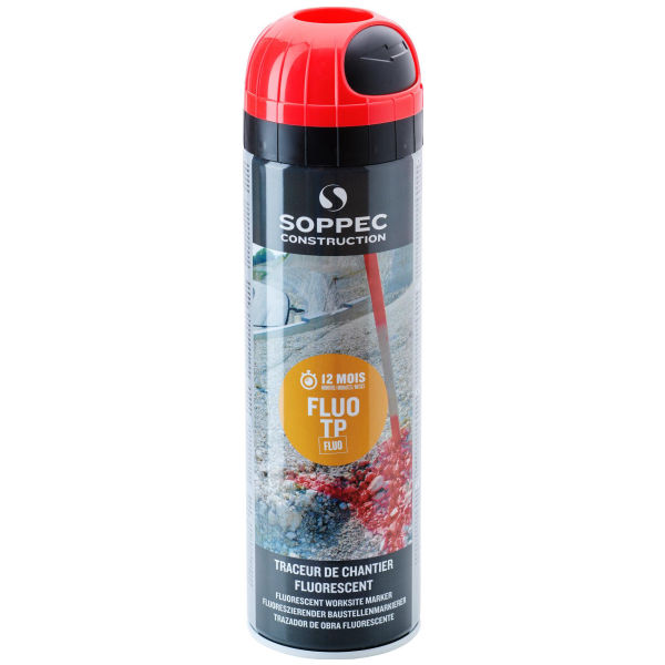 SOPPEC marking spray FLUO T.P. 500 ml red