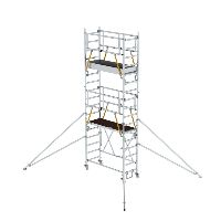 Összecsukható állványzat SG 0,75 x 1,80 m stabilizátorokkal Platformmagasság 4,04 m