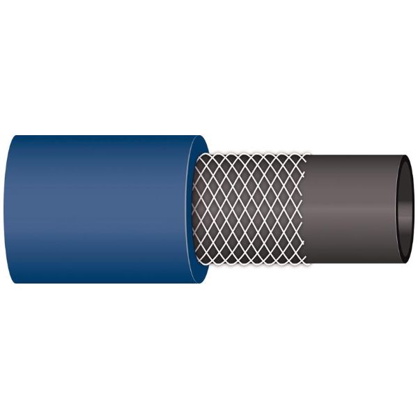 Manguera de tejido azul, suave, PVC, Longitud 50 m, ⌀ interior manguera: 9mm
