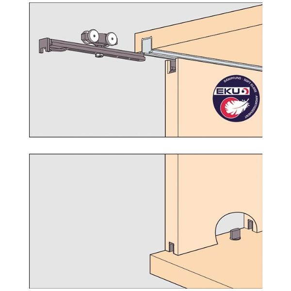 Hawa Clipo 16 HM Inslide (IS) Garniture porte coul. 1v.