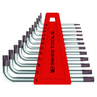 Juego de llaves acodadas para Torx® cromadas, Número de destornilladores: 12