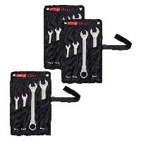 Jeu de clés à fourches/clés à œil à cliquet en trousse