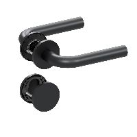 Qolibri Pullbloc® ultra Drückergarnitur 1100 Rundrosetten Black satin