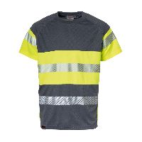 Láthatósági póló szürke / sárga