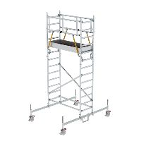 Rulletårn SG 0,75 x 1,80 m med chassisbjælker Platformshøjde 3,26 m