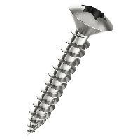 Viti truciolari con testa svasata rialzata T15, acciaio nichelato