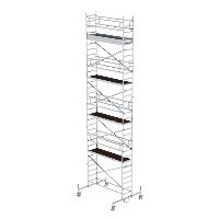 Gördülő állvány 0,75 x 2,45 m, mozgatható gerendával, platform magassága 8,58 m