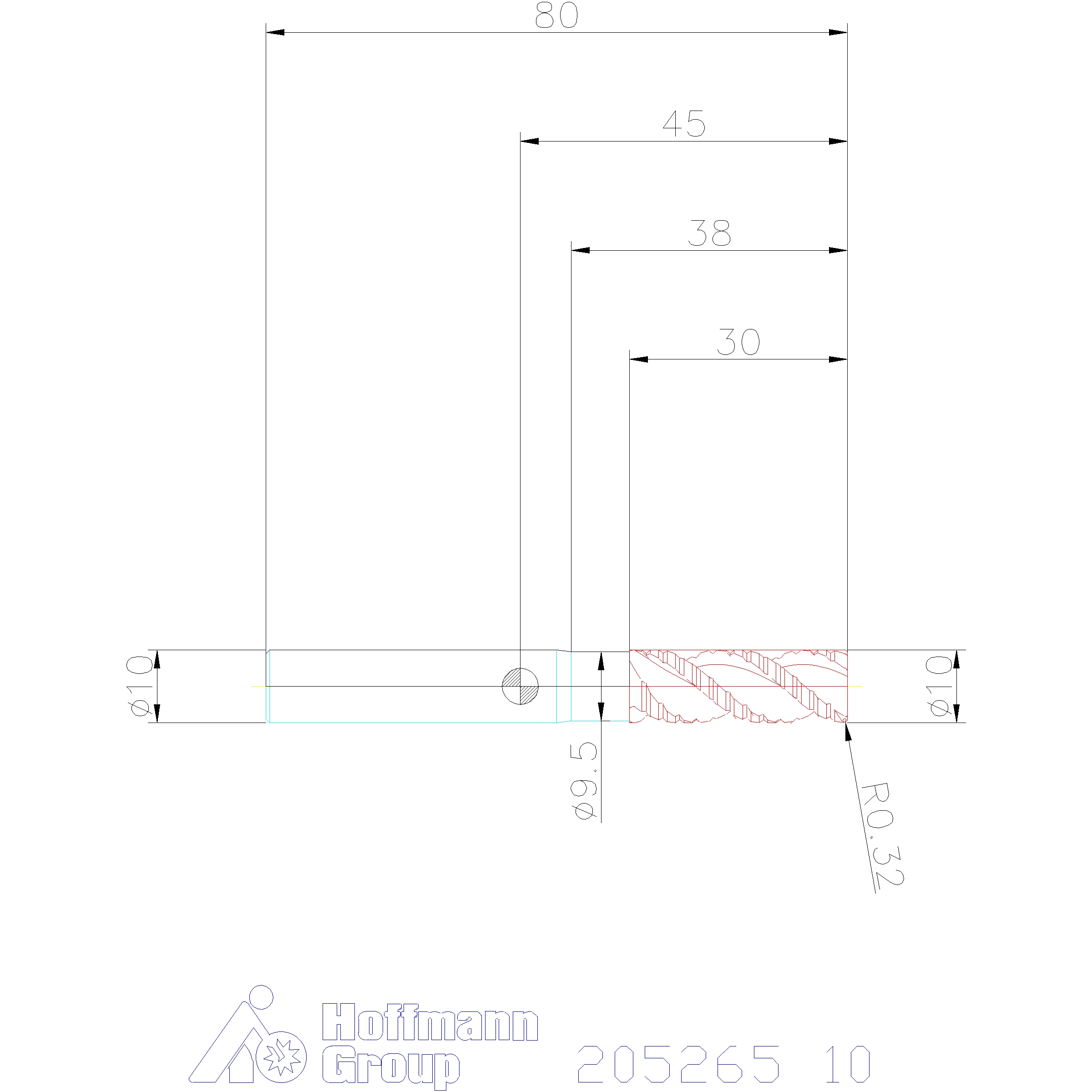 GARANT Master Alu SlotMachine VHM-Schruppfräser HPC, DLC, ⌀ e8 D<sub>C</sub>: 10mm