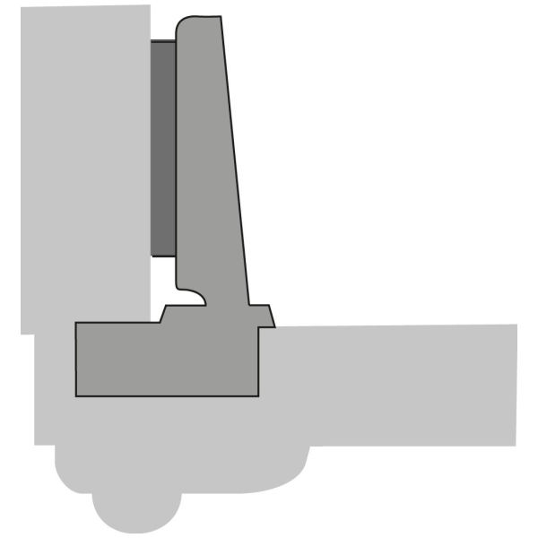 Hettich Intermat 9936 Eckband zum Einpressen 95° TH 43 vernickelt