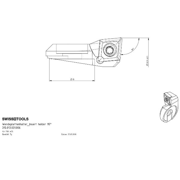 Wendeplattenhalter 95° / CC.. 06 02..