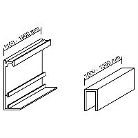 Lauf- und Führungsschienen-Set für Türbreiten 1151–1890 mm