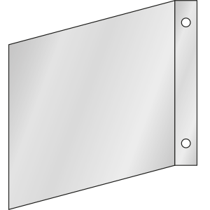 Protruding V-type wall sign