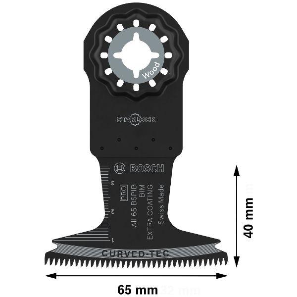 BOSCH PRO Tauchsägeblatt AII 65 BSPIB, 65 x 40&nbsp;mm, 10-tlg