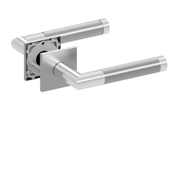 Qolibri Slidebloc® ultra Paire de poignées 1174 rosaces carrée inox mat