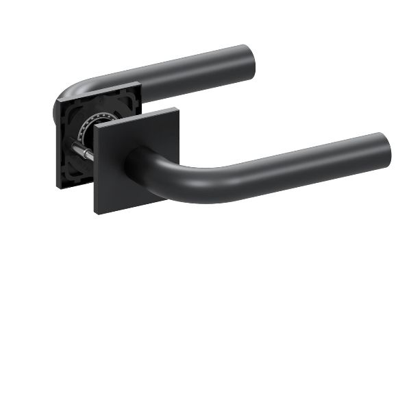 Qolibri Pullbloc® ultra Drückerpaar 1100 Quadratrosetten Black satin