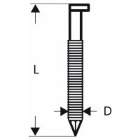 D-Kopf Streifennagel SN34DK 50R, 2,8 mm, 50 mm, blank, gerillt, 3000er-Pack