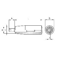 ELESA drehb. Zyl-Griffe PP sw/Stahl zn I.601+x