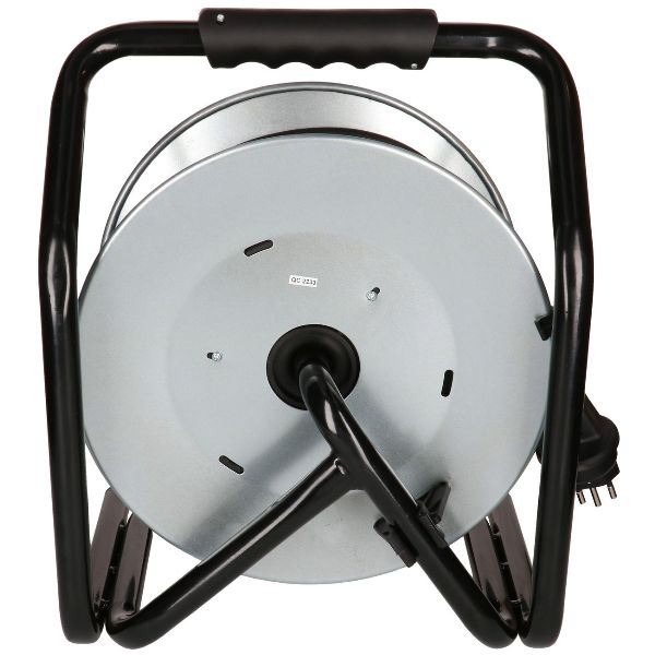enrouleur de câble en acier IP55, 3x Typ 13, noir
