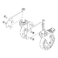 Podporný diel súpravy valčekov vrátane držiakov
