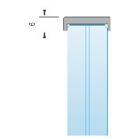 Balmero Glaskantenschutzprofil Aluminium
