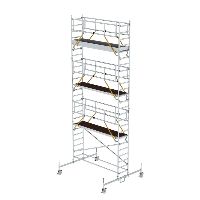 Gördülő állványzat SG 0,75 x 3,0 m alvázgerendákkal Platformmagasság 6,62 m