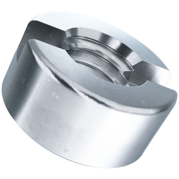 Écrous à fente DIN 546-5 zingué bleu