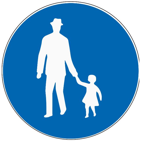 Signal no. 2.61 Ø 60 cm HIP "Footpath"