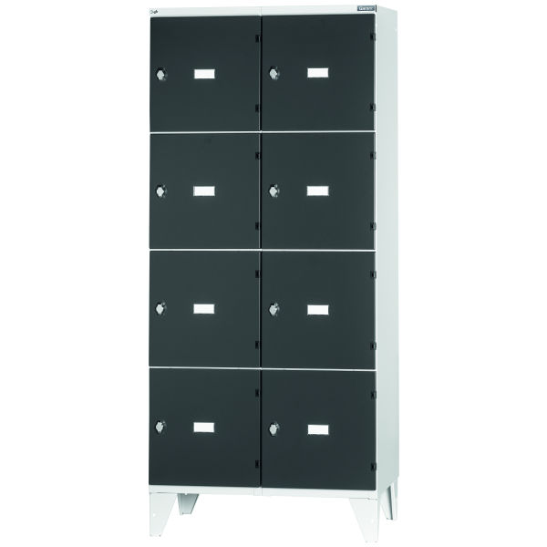 Garment locker with rotary catch, Number of compartments: 8