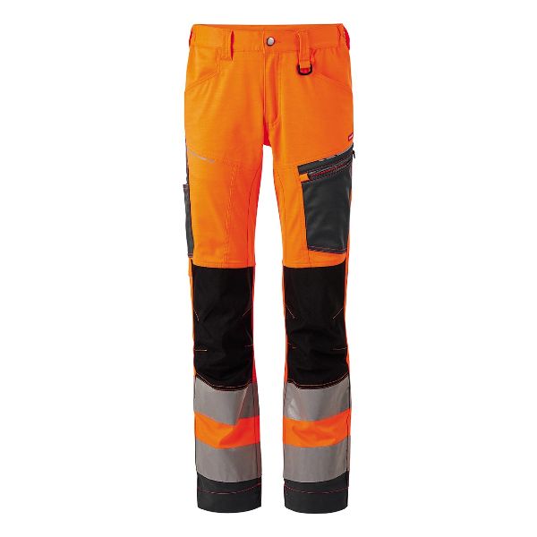 Warnschutz-Bundhose, orange / grau, Konfektionsgröße DE: 42