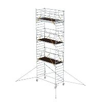 Gördülő állvány SG 1,35 x 3,0 m kinyúló résszel és dupla platformmal Platform magassága 7,55 m