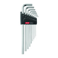 Hexagon key L-wrench set nickel-plated, Number of L-wrenches: 9