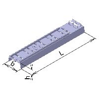 fischer Rails de support pour panneaux FV PS 276X59X31
