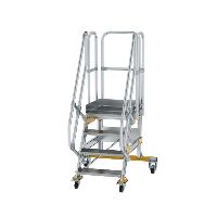 Plošinové schůdky, pojízdné 60° Šířka schůdku 600 mm 4 schůdky