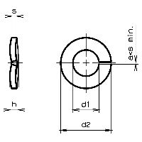Rondelles ressort bombées DIN 128 forme A-acier ressort zingué bleu