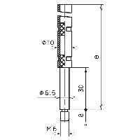 G-U BKS Treibriegelstange oben B9006 Gewinde M6
